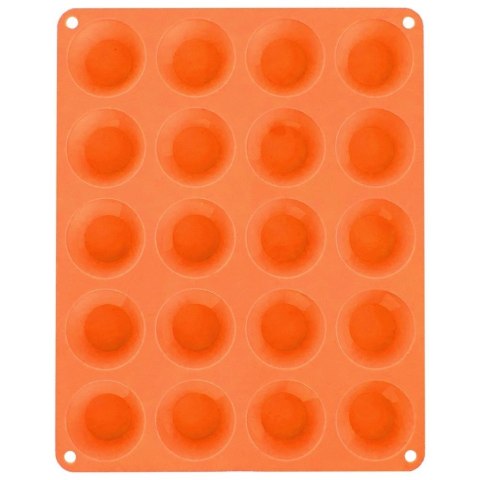 Forma do Pieczenia 20 Muffinek Babeczek Silikonowa Brązowa ORION 29x23,5 cm