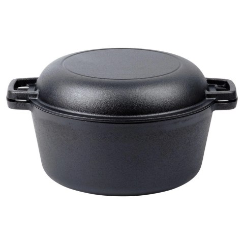 Garnek z pokrywką żeliwny 2w1 CAST LINE 26 cm 4,5 l / 1,6 l