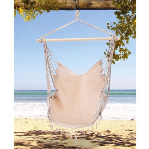 Hamak Brazylijski Podwieszany Fotel Grafitowy z Poduszką ProGarden 95 cm