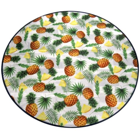 Koc Mata Piknikowa Plażowa Okrągła Lekka z Pokrowcem Solidna PROBEACH 138cm