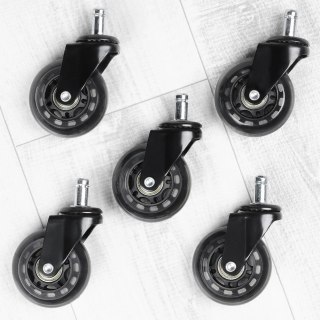 Kółka do Fotela Kauczukowe Obrotowe VILDE Śr. 6,3 cm 5 szt.