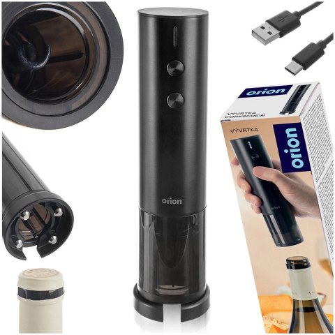 Korkociąg do wina elektryczny z ładowarką 19,5 cm