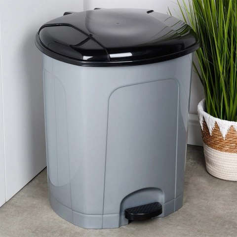 Kosz Pojemnik na Śmieci Odpady Pojemny z Pedałem Plastikowy Szary ORION 50l