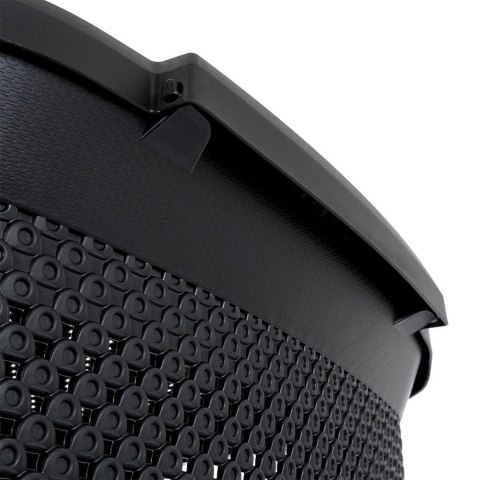 Kosz na Pranie Ubrania Łazienkowy Plastikowy Czarny BATHROOM SOLUTIONS 60 L