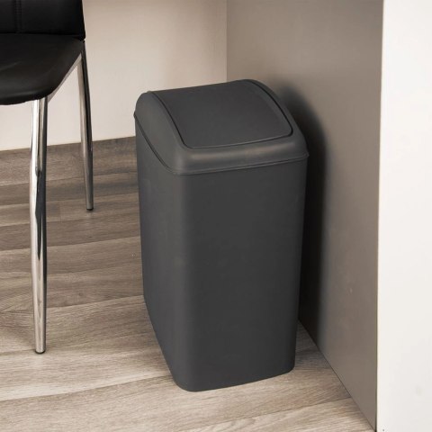 Kosz na Śmieci Odpady Kompostownik z Klapką Plastikowy Szary ORION 20 L