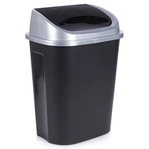 Kosz na Śmieci Odpady Plastikowy Czarny do Kuchni Łazienkowy VILDE 25 l