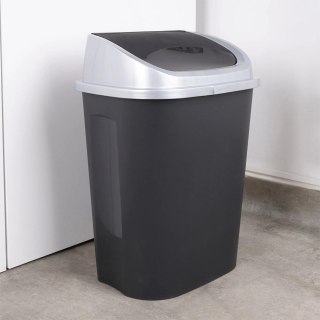 Kosz na Śmieci Odpady Plastikowy Czarny do Kuchni Łazienkowy VILDE 25 l