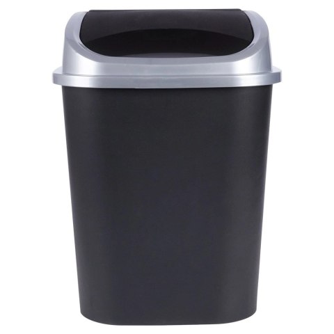 Kosz na Śmieci Odpady Plastikowy Czarny do Kuchni Łazienkowy VILDE 25 l