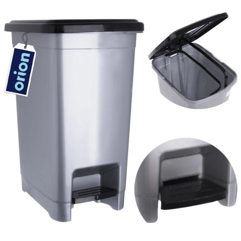 Kosz na Śmieci Plastikowy z Pedałem Wąski 10 L