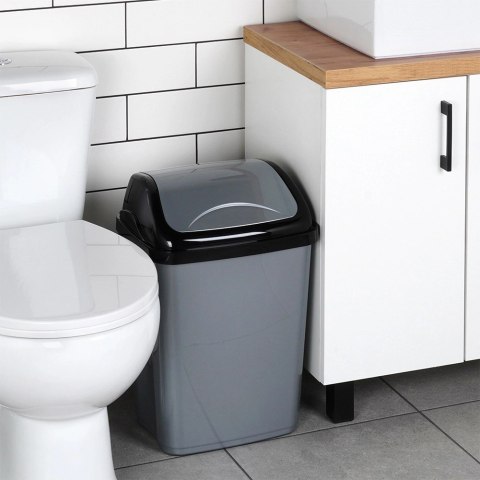 Kosz na śmieci plastikowy szary 26 l