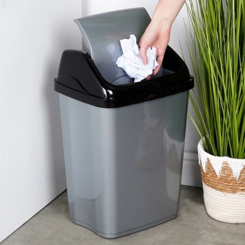 Kosz na śmieci plastikowy szary 26 l
