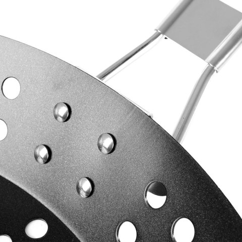 Koszyk do Grillowania Grilla Metalowy Perforowany Czarny BBQ 55 x 31 cm