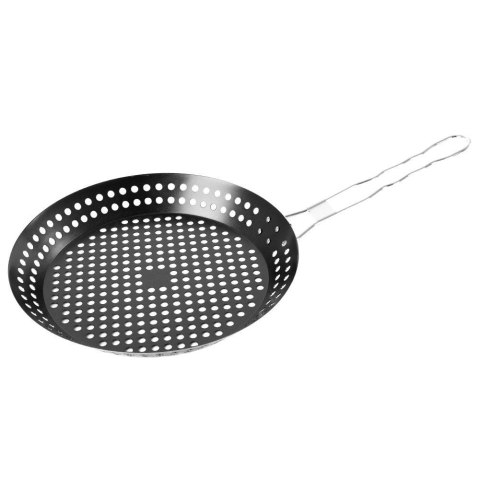 Koszyk do Grillowania Grilla Metalowy Perforowany Czarny BBQ 55 x 31 cm