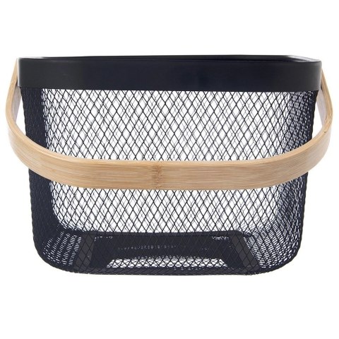 Koszyk do przechowywania metalowy czarny RADKA 27x24,5x17,5 cm