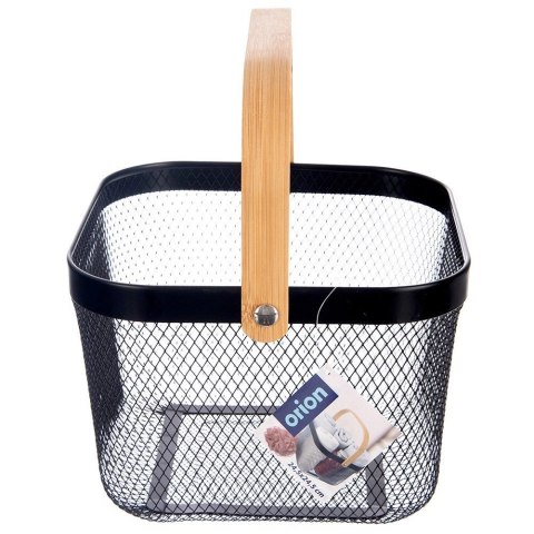 Koszyk do przechowywania metalowy czarny RADKA 27x24,5x17,5 cm