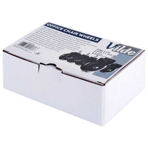 Kółka do Fotela Kauczukowe Obrotowe VILDE Śr. 6,3 cm 5 szt.