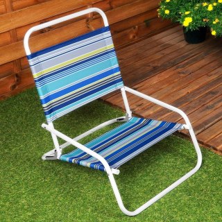 Krzesło Plażowe Składane Metalowe Wygodne Solidne VILDE 51 x 54 x 61 cm
