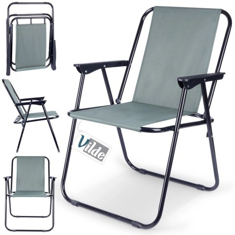 Krzesło na Plażę Biwak Wędkarskie Turystyczne Składane VILDE 54x44,5x72,5cm