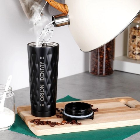 Kubek Termiczny Bidon Stalowy Nierdzewny Próżniowy Czarny ORION 500 ml