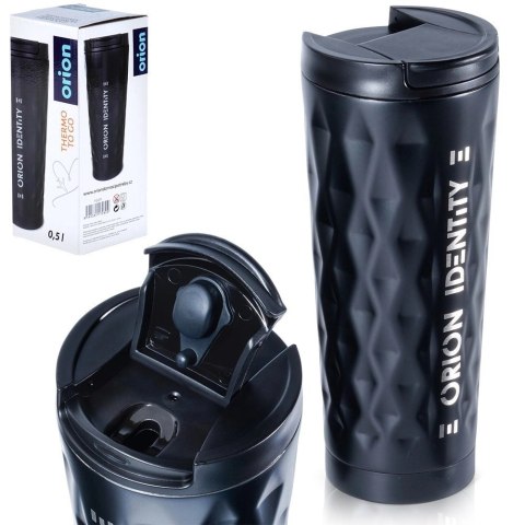 Kubek Termiczny Bidon Stalowy Nierdzewny Próżniowy Czarny ORION 500 ml