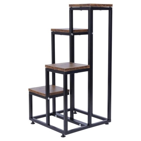 Kwietnik Stojak na Kwiaty 4-Poziomowy Kaskada Metalowy Loft VILDE 69 cm