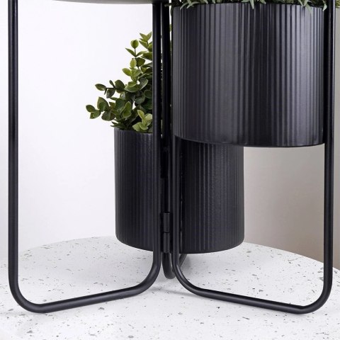 Kwietnik Stojak na Kwiaty Metalowy Kaskada 3-poziomowy VILDE 33x24x57 cm