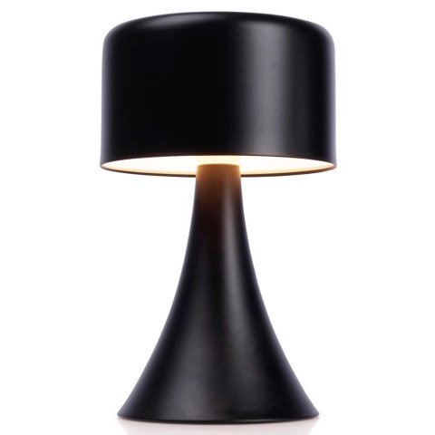 Lampka Nocna LED Metalowa Czarna Bezprzewodowa Stołowa Solidna VILDE 20,5cm