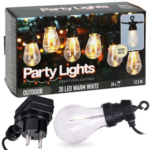 Lampki Led Girlanda Żarówki Ogrodowe Ozdobne Lekkie Solidne VILDE 12,5 m