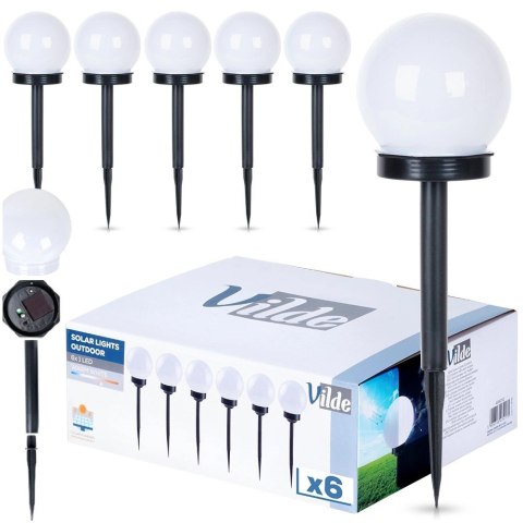 Lampki Ogrodowe Solarne LED Wbijane 33,5 cm 6 szt.