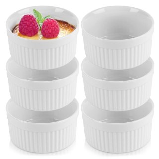 Miseczki do Zapiekania Pieczenia Ceramiczne Białe VILDE 260 ml 6 szt.