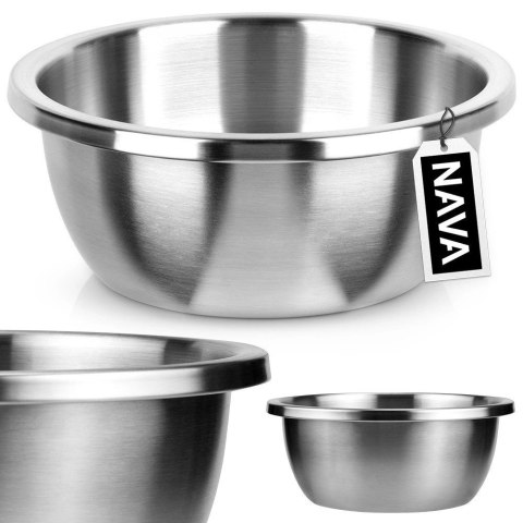Miska Kuchenna do Miksowania Stalowa Lekka Nierdzewna NAVA 24 cm, 2,8 l