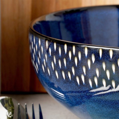 Miska sałatkowa ceramiczna granatowa 25 cm, 2,8 l