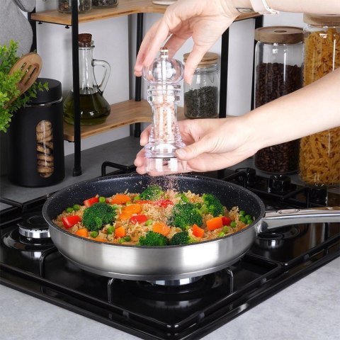 Młynek do pieprzu i soli akrylowy 16 cm 2 szt.