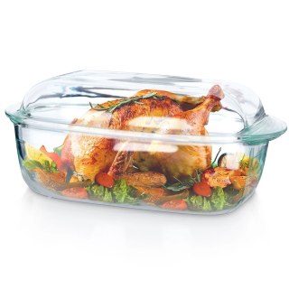 Naczynie Żaroodporne do Zapiekania z Pokrywką Szklane Solidne VILDE 3+1,5 L