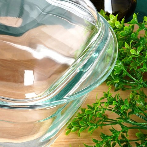 Naczynie Żaroodporne do Zapiekania z Pokrywką Szklane Solidne VILDE 3+1,5 L