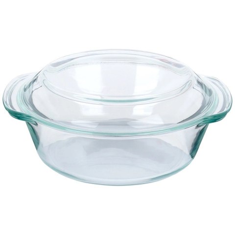 Naczynie Żaroodporne z Pokrywką do Pieczenia Szklane Małe VILDE 2 L + 750ml