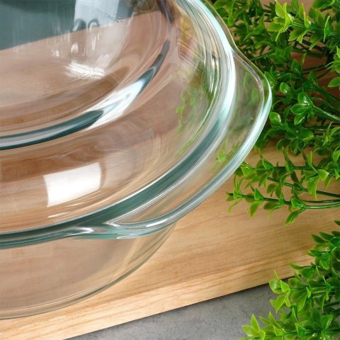 Naczynie Żaroodporne z Pokrywką do Pieczenia Szklane Małe VILDE 2 L + 750ml