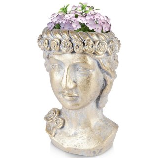 Osłonka na Doniczkę Złota Głowa Ozdobna Dekoracyjna VILDE 33 cm