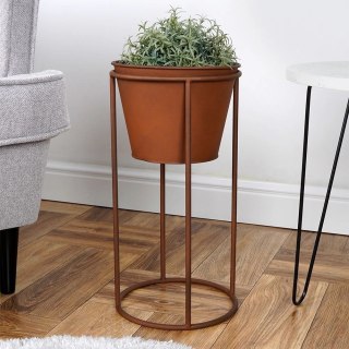 Osłonka na Doniczkę na Stojaku Ozdobna Dekoracyjna Metalowa VILDE 44 cm