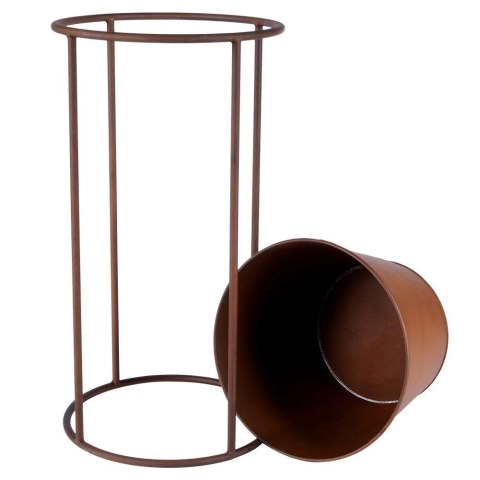 Osłonka na Doniczkę na Stojaku Ozdobna Dekoracyjna Metalowa VILDE 44 cm