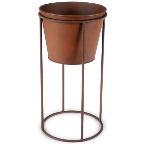 Osłonka na Doniczkę na Stojaku Ozdobna Dekoracyjna Metalowa VILDE 44 cm