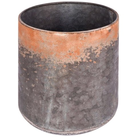 Osłonka na Doniczkę na Stojaku Stalowa Retro Dekoracyjna ORION 24 x 36 cm