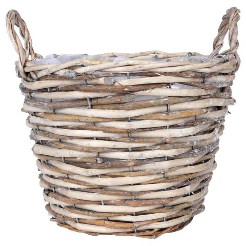 Osłonka na Rośliny Doniczkę Wiklinowa z Uchwytami Solidna VILDE 27 x 27 cm