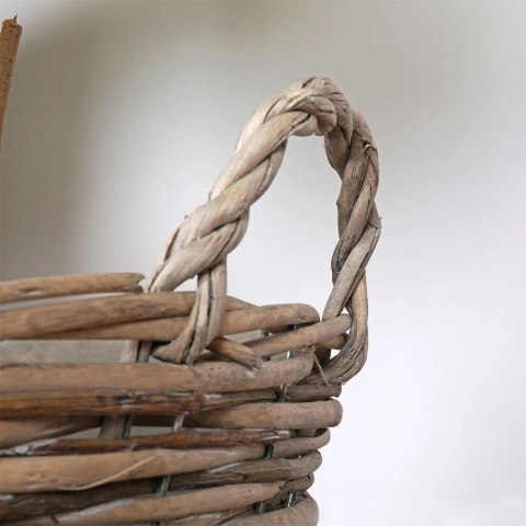 Osłonka na Rośliny Doniczkę Wiklinowa z Uchwytami Solidna VILDE 27 x 27 cm