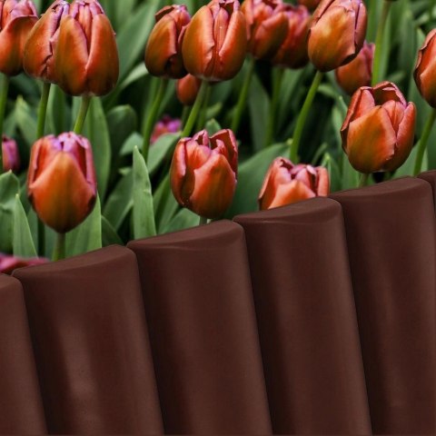 Palisada Obrzeże Ogrodowa Grafitowa Plastikowa Dekoracyjna VILDE 250 cm