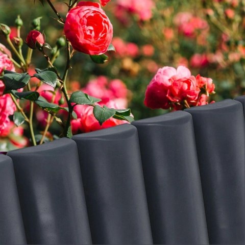 Palisada Obrzeże Ogrodowa Grafitowa Plastikowa Dekoracyjna VILDE 250 cm