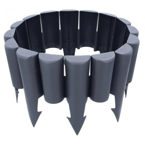 Palisada Obrzeże Ogrodowa Grafitowa Plastikowa Dekoracyjna VILDE 250 cm