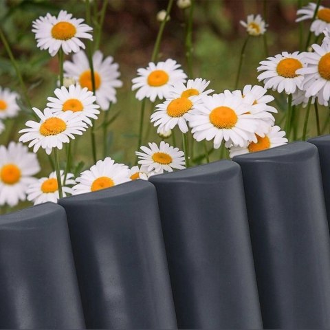 Palisada Obrzeże Ogrodowa Grafitowa Plastikowa Dekoracyjna VILDE 250 cm