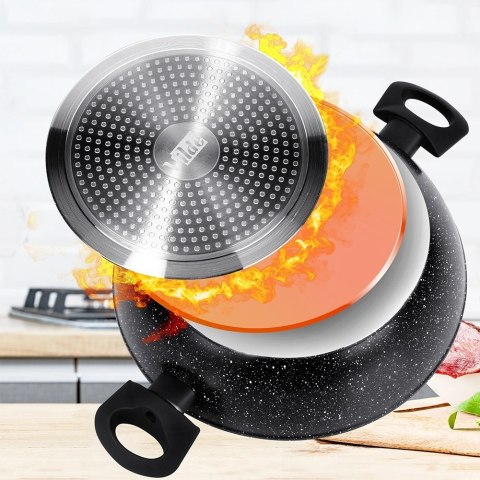 Patelnia Granitowa Nieprzywierająca Głęboka Gaz Indukcja ORION 28 cm 3,5l