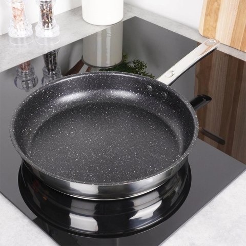 Patelnia Indukcja Gaz Stalowa Granitowa Nieprzywierająca Solidna VILDE 28cm